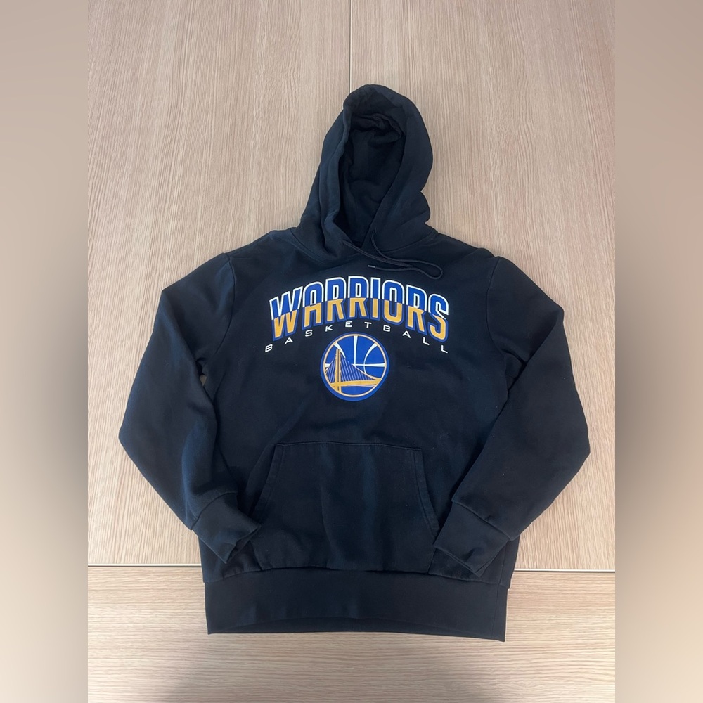 Golden State Warriors Black Hoodie - Blue & Yellow Logo
